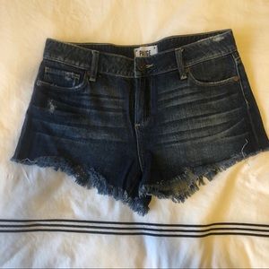 Paige mid rise denim shorts